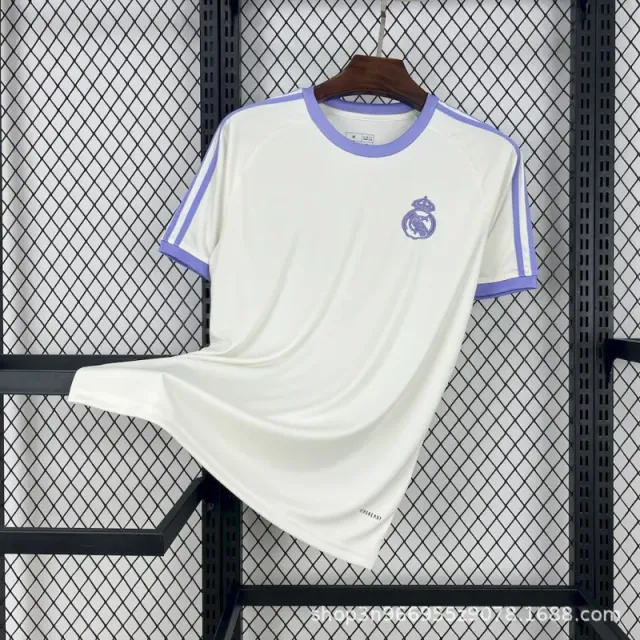 Adidas Real Madrid Training Tee Purple Trim