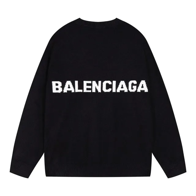 Balenciaga Logo Knit Sweater Bold Logo