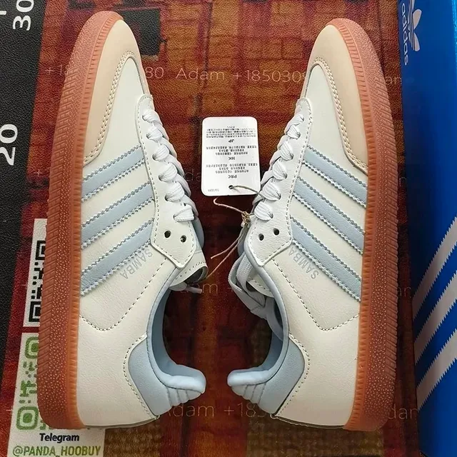 Adidas Samba White Light Blue Gum