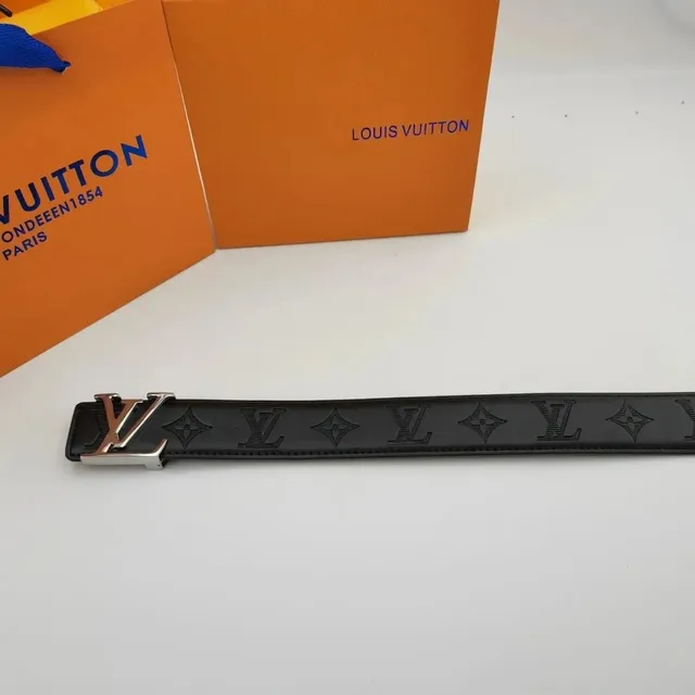 Louis Vuitton LV Monogram Belt Embossed Logo