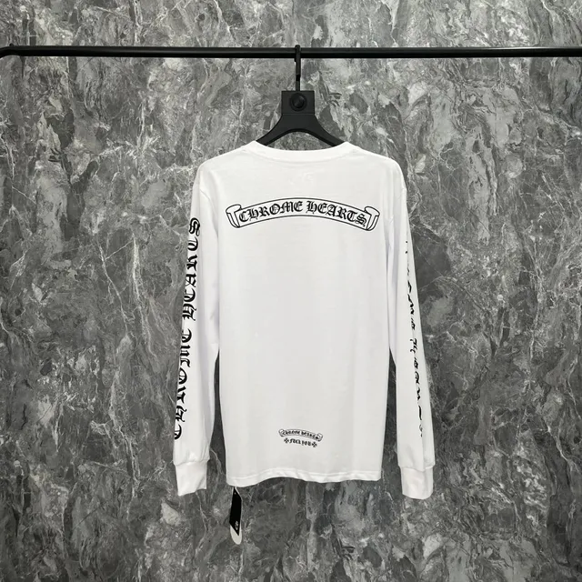 Long Sleeve Tee Chrome Hearts Logo Print
