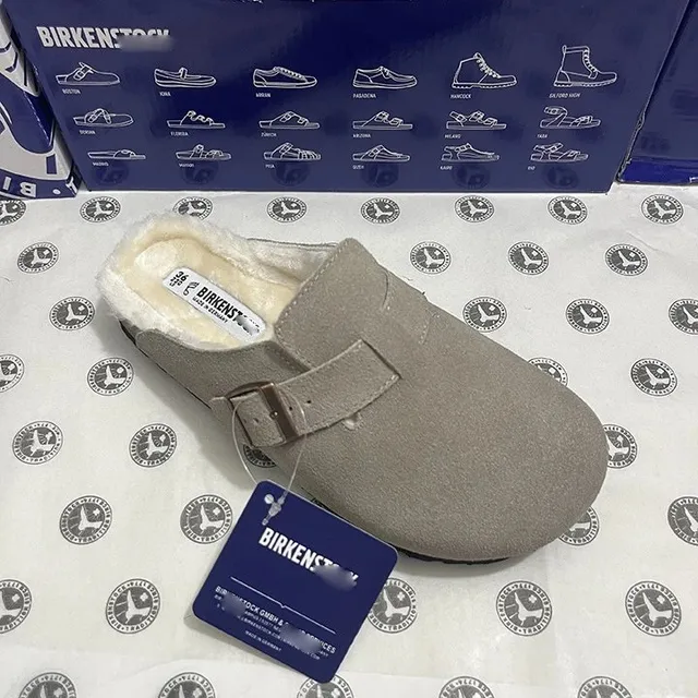 Birkenstock Boston Clog Suede Shearling Lined