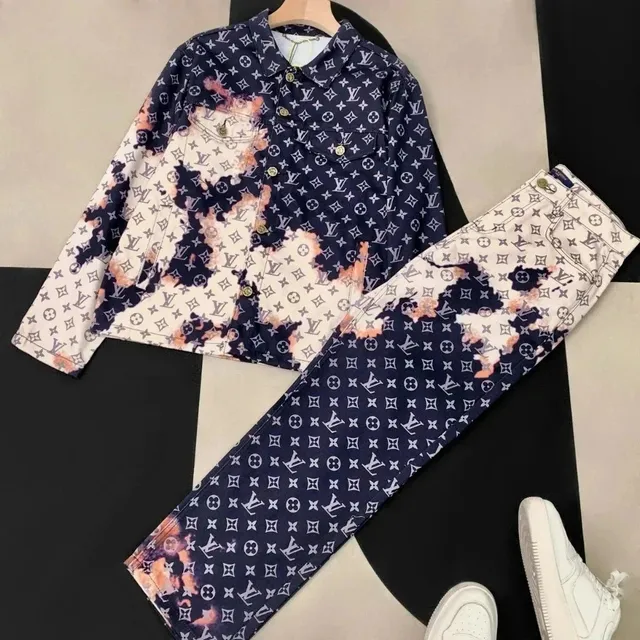 Louis Vuitton Monogram Denim Set Tie-Dye Print