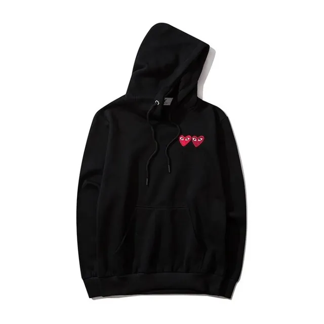 Comme des Garçons Hoodie Double Heart