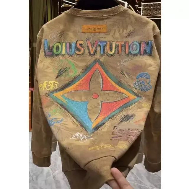 Louis Vuitton Graphic Sweatshirt Multicolor Graffiti Print