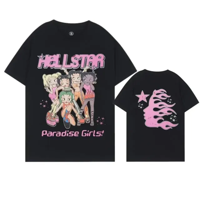 Hellstar Paradise Girls Tee Betty Boop Graphic Black
