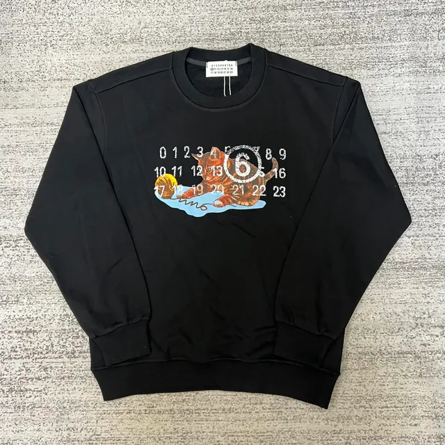Maison Margiela Crewneck Sweatshirt Kitten Print