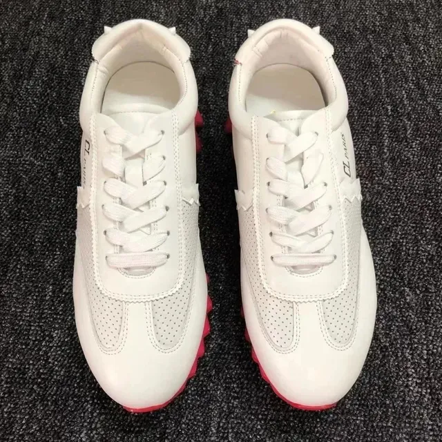 Christian Louboutin Louis Junior White with Red Sole