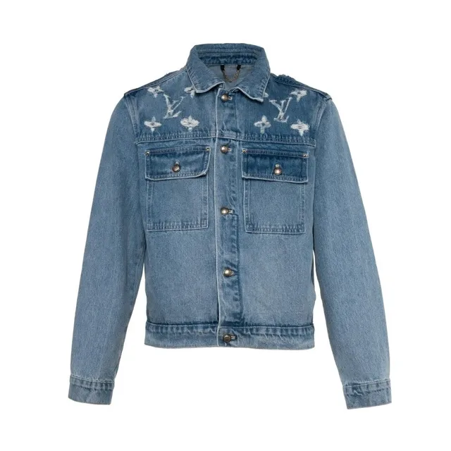 Louis Vuitton Denim Jacket Monogram Embroidered