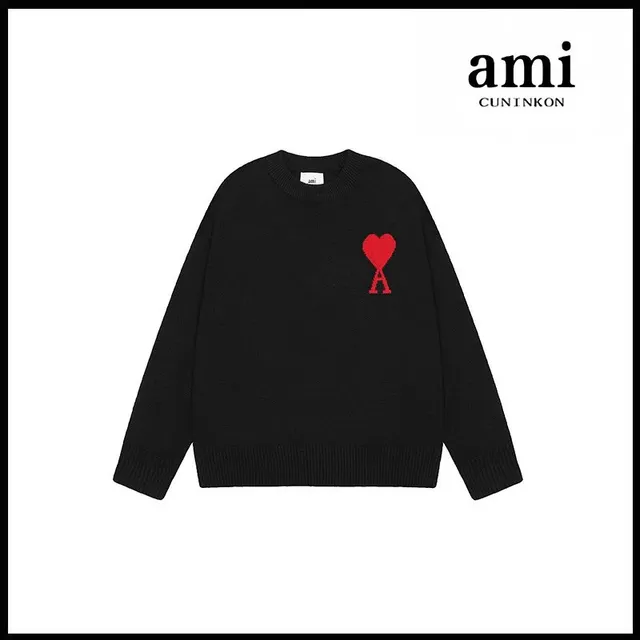 AMI Paris Knit Sweater Heart Logo