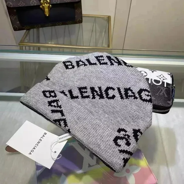 Balenciaga Knit Beanie Logo Intarsia