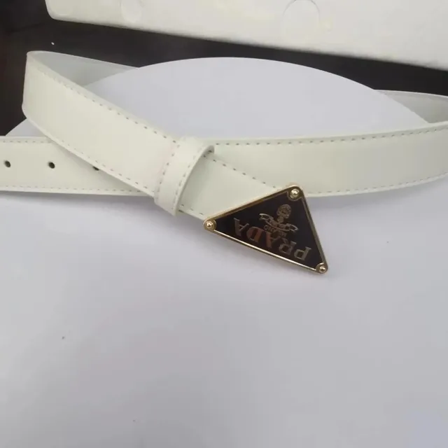 Prada Triangle Logo Belt Classic Triangle Buckle