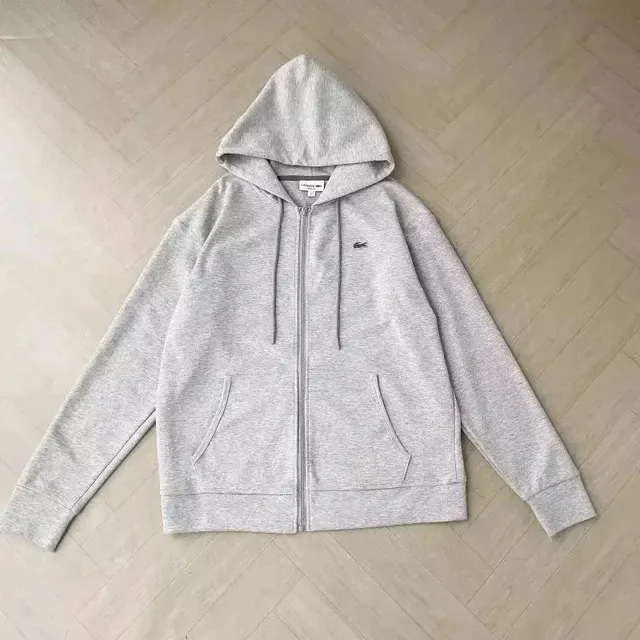 Lacoste Zip-Up Hoodie Heather Grey