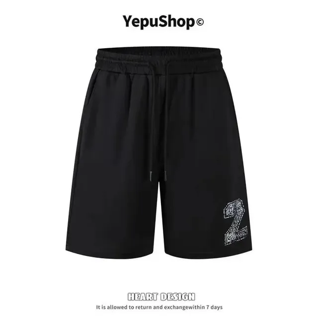 Drawstring Shorts Heart Design