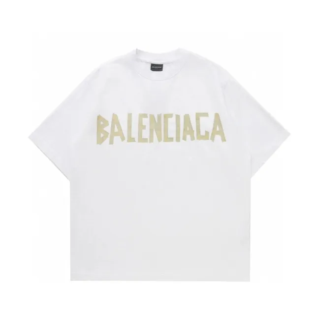Balenciaga Logo T-Shirt Gold Print