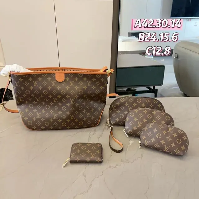 Louis Vuitton Monogram Canvas Set Brown and Tan