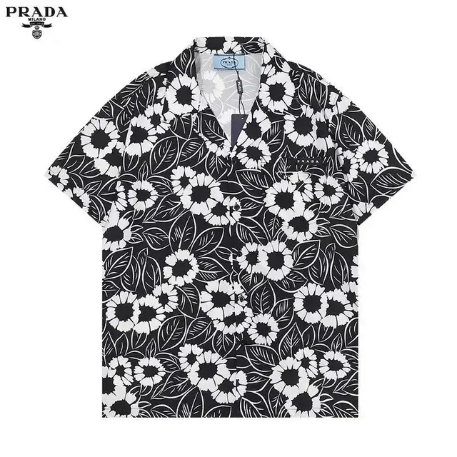 Prada Floral Print Shirt Sunflower Pattern