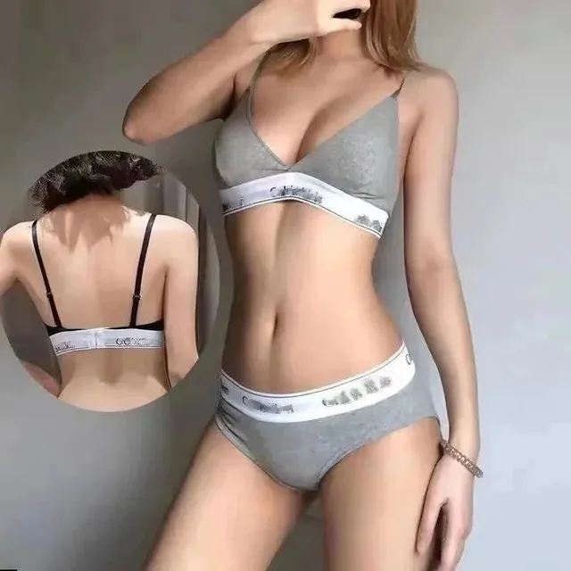 Calvin Klein Triangle Bra & Brief Set Logo Waistband