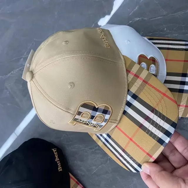 Burberry Baseball Cap Checkered Brim