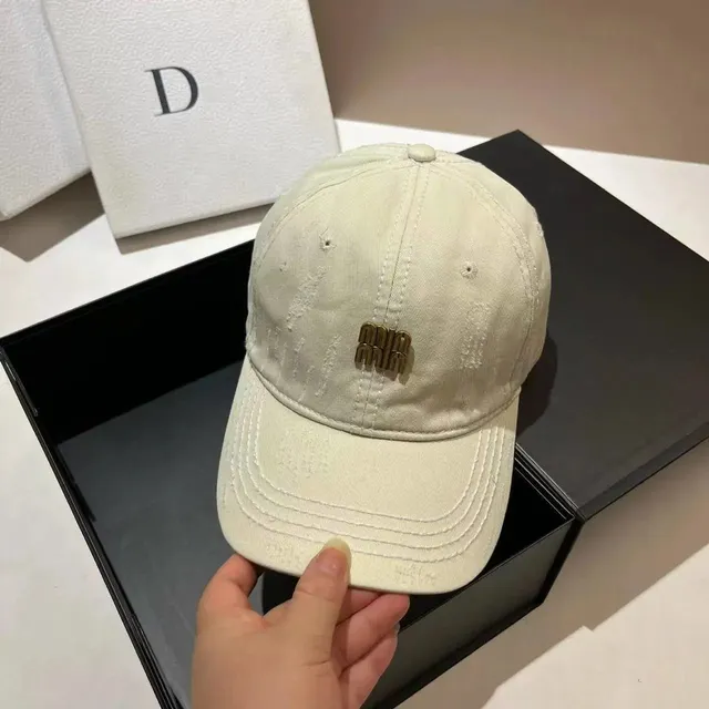 Miu Miu Baseball Cap Distressed Logo