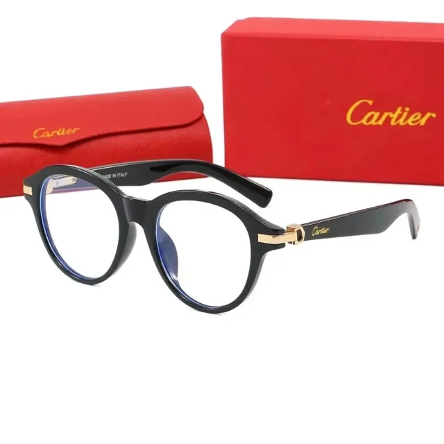 Cartier Optical Frame Black Acetate with Gold Accents