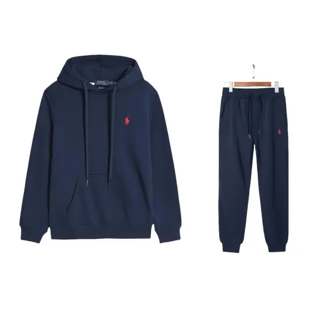 Polo Ralph Lauren Hoodie and Jogger Set Navy with Red Pony