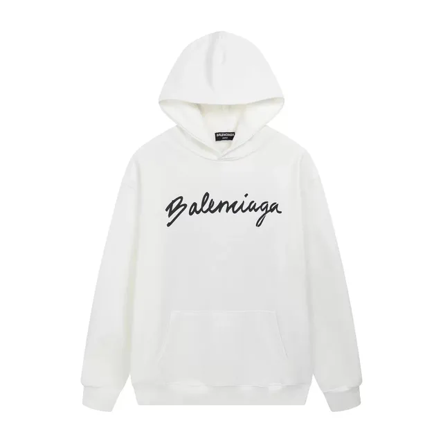 Balenciaga Logo Hoodie Black Script