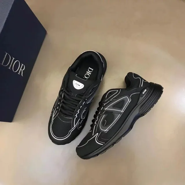 Dior B22 Black with White Outline