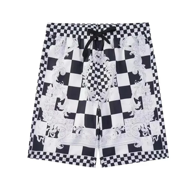 Versace Baroque Check Shorts Baroque Print