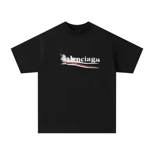 Balenciaga Logo T-Shirt Distressed Logo