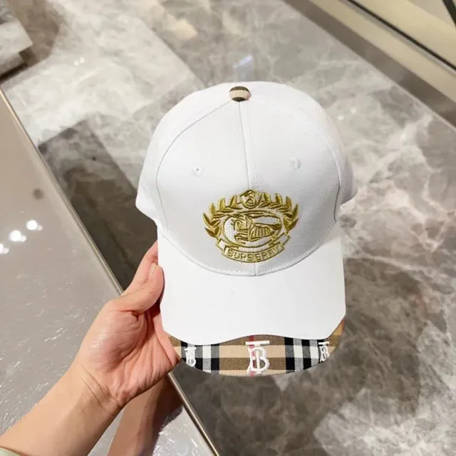 Burberry Baseball Cap Gold Crest Embroidery