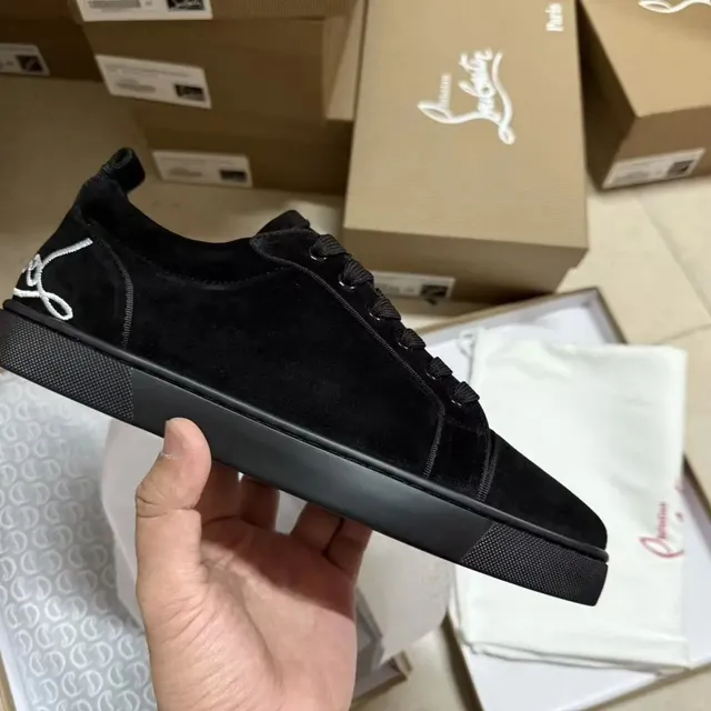 Christian Louboutin Louis Junior Black Suede