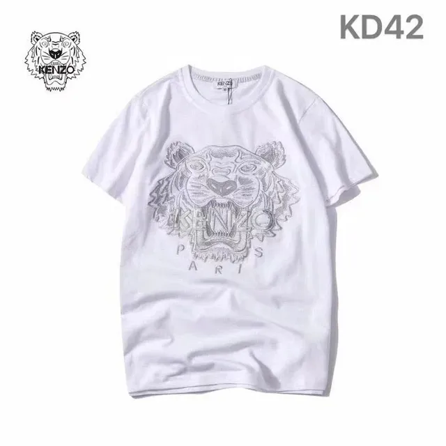 Kenzo Tiger Graphic Tee Embroidered Tiger