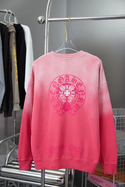 Chrome Hearts Crewneck Sweatshirt Ombre Pink with Logo Print