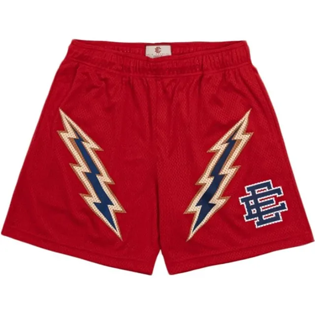 Eric Emanuel Mesh Shorts Lightning Bolt