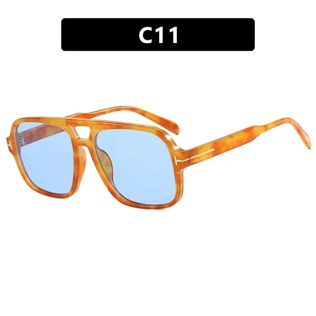 Tom Ford Aviator Sunglasses Tortoiseshell Frame with Blue Lens