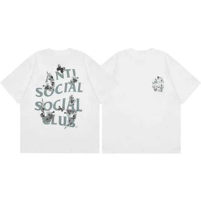Anti Social Social Club Graphic Tee Floral Logo Print
