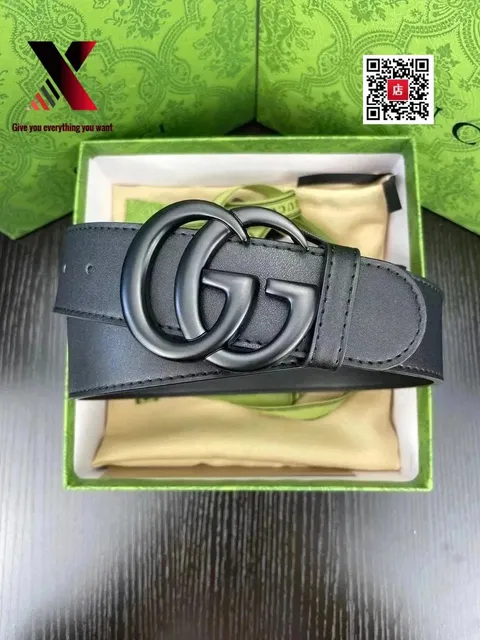 Gucci Double G Belt Matte Black