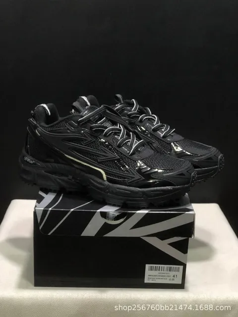Off-White x Nike Air Zoom Spiridon Black Silver Grey Blue