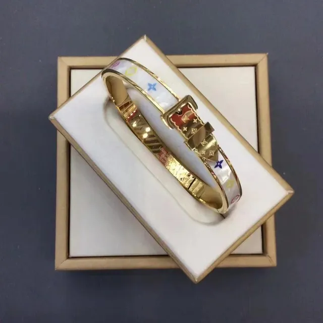Louis Vuitton Belt-Style Bangle Multicolor Monogram Enamel