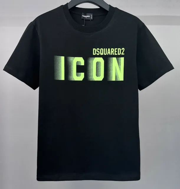 Dsquared2 ICON Graphic Tee Neon Green Print