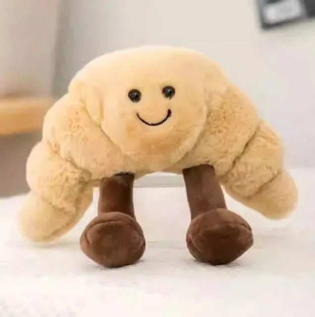 Labubu Croissant Plush Toy Smiling Face