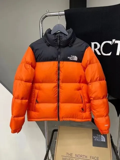 The North Face Nuptse Jacket Orange/Black