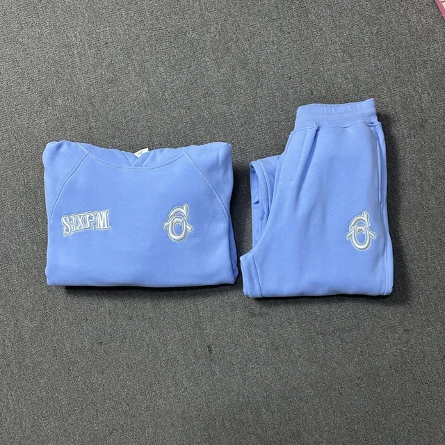 6PM Season Hoodie and Joggers Set Embroidered Logo