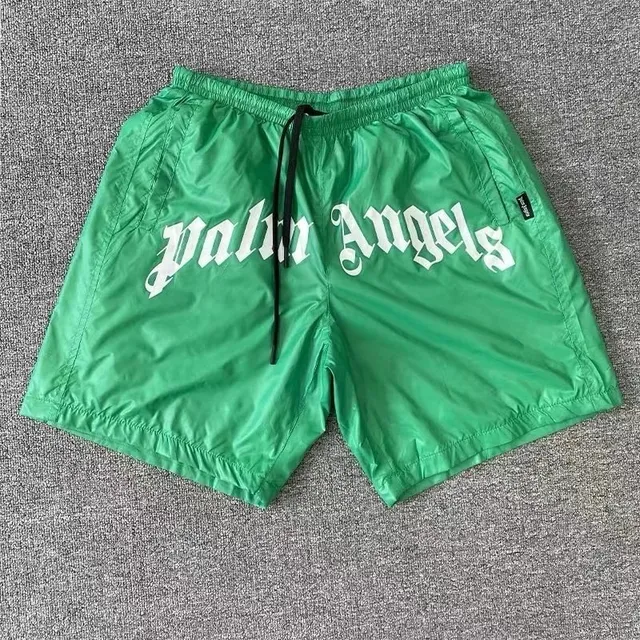 Palm Angels Logo Shorts Gothic Print
