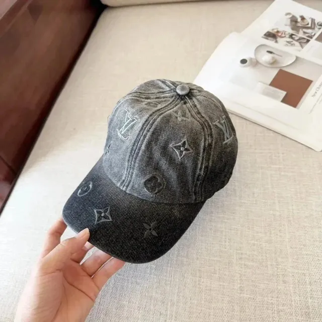 Louis Vuitton Baseball Cap Monogram Embossed Denim