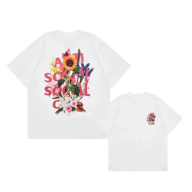 Anti Social Social Club Floral Logo Tee Sunflower Print