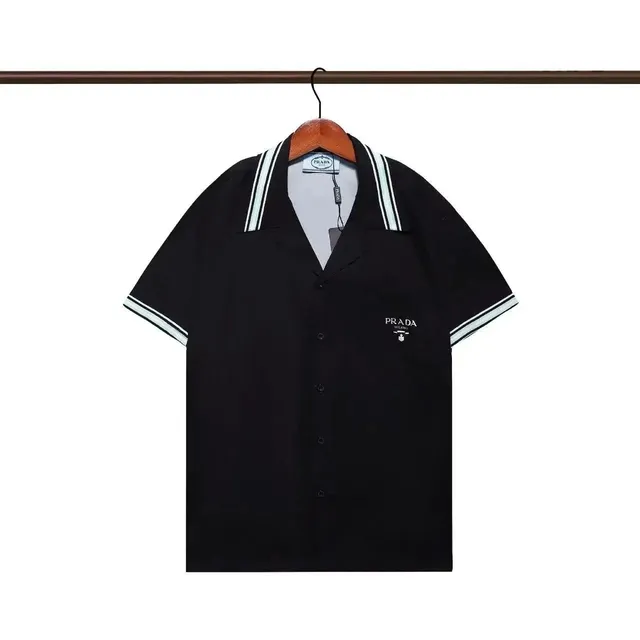 Prada Camp Collar Shirt Contrast Trim