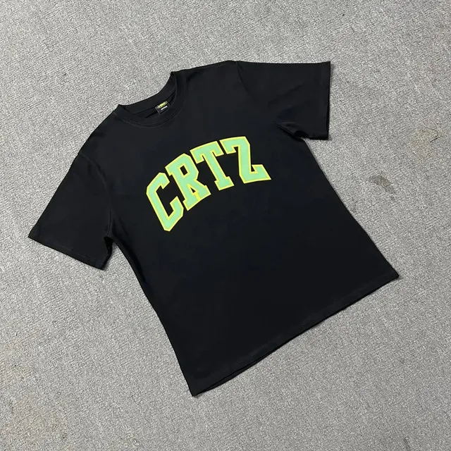 Corteiz CRTZ Arch Logo Tee Black with Neon Green Arch Logo