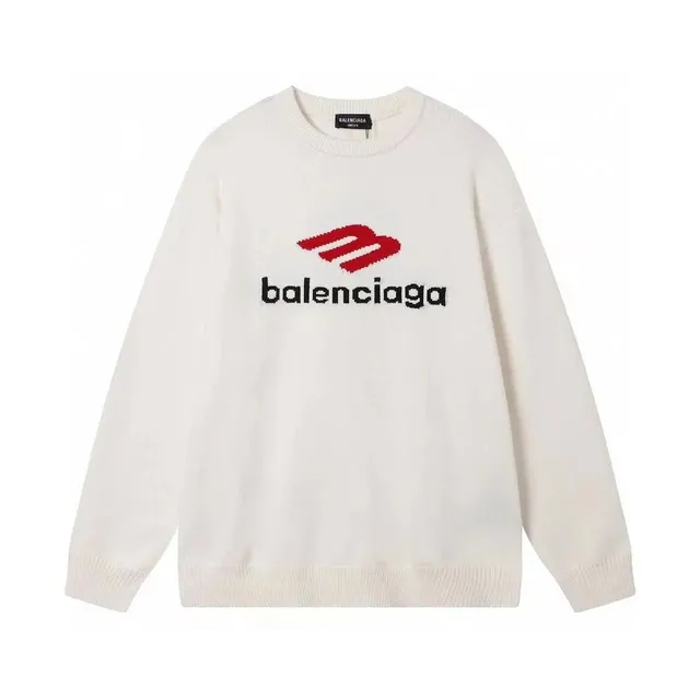 Balenciaga Knit Sweater Logo Intarsia
